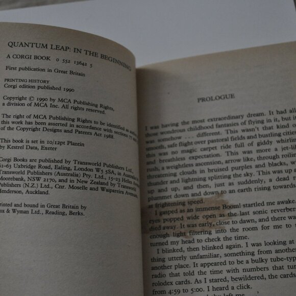 Quantum Leap paperback book In the Beginning 1990 British ed Julie Robitaille - Picture 4 of 5